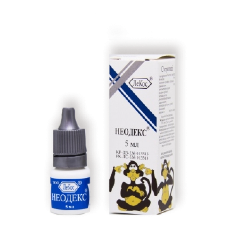 Неодекс капли 1 мг/5 мг 5 мл