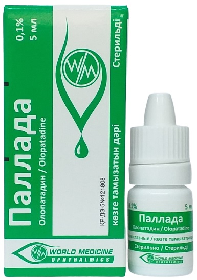 Паллада капли 0,1% 5 мл