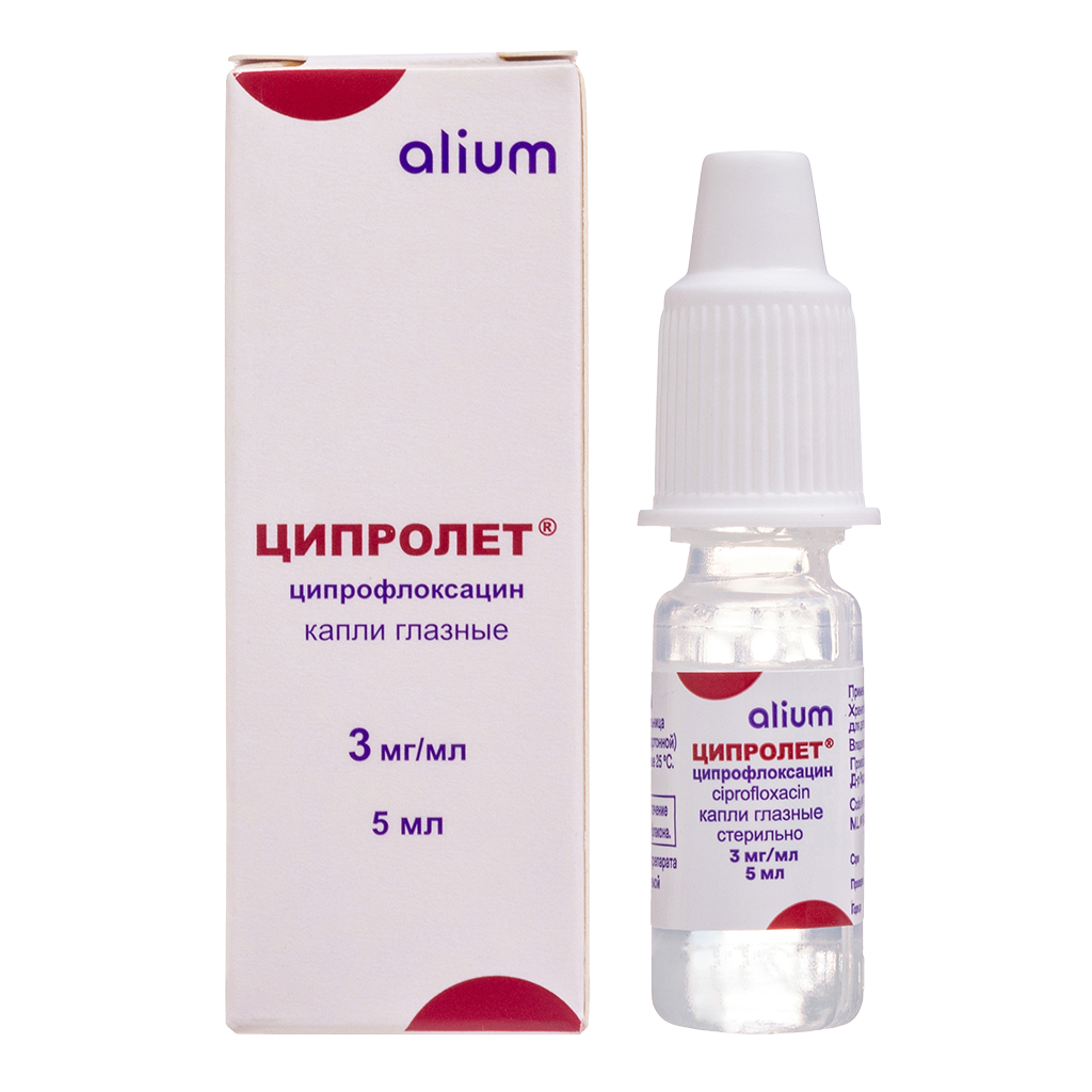 Ципролет капли 3 мг/мл 5 мл