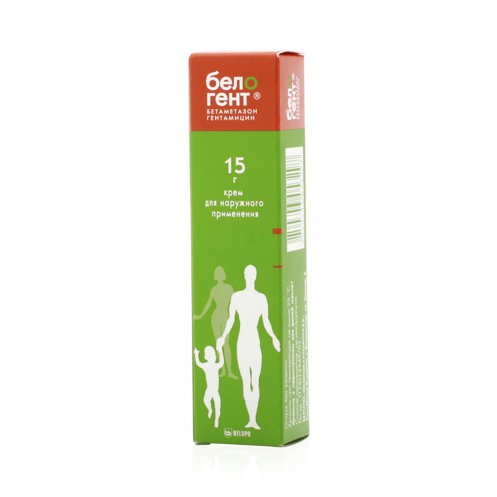 Белогент крем 500 мг 15 г