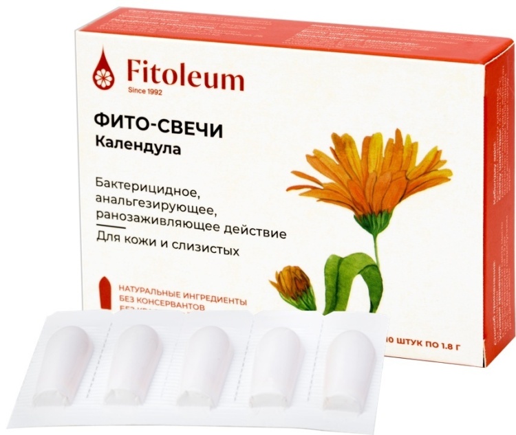 Fitoleum Фито-свечи Календула крем 10 шт
