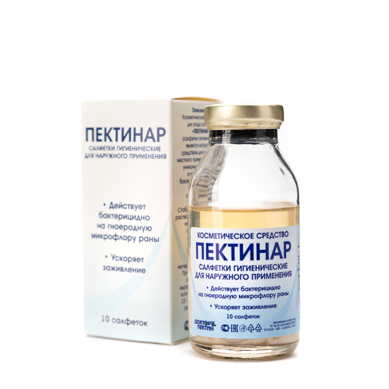 Пектинар салфетки гигиенические для наружного применения флакон 1 шт