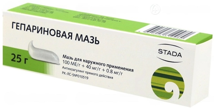Мазь Гепариновая 100 МЕ/г + 40 мг/г + 0.8 мг/г 25 г
