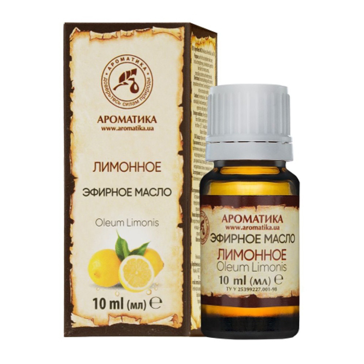 Ароматика эфирное масло Лимонное лимон 10 мл