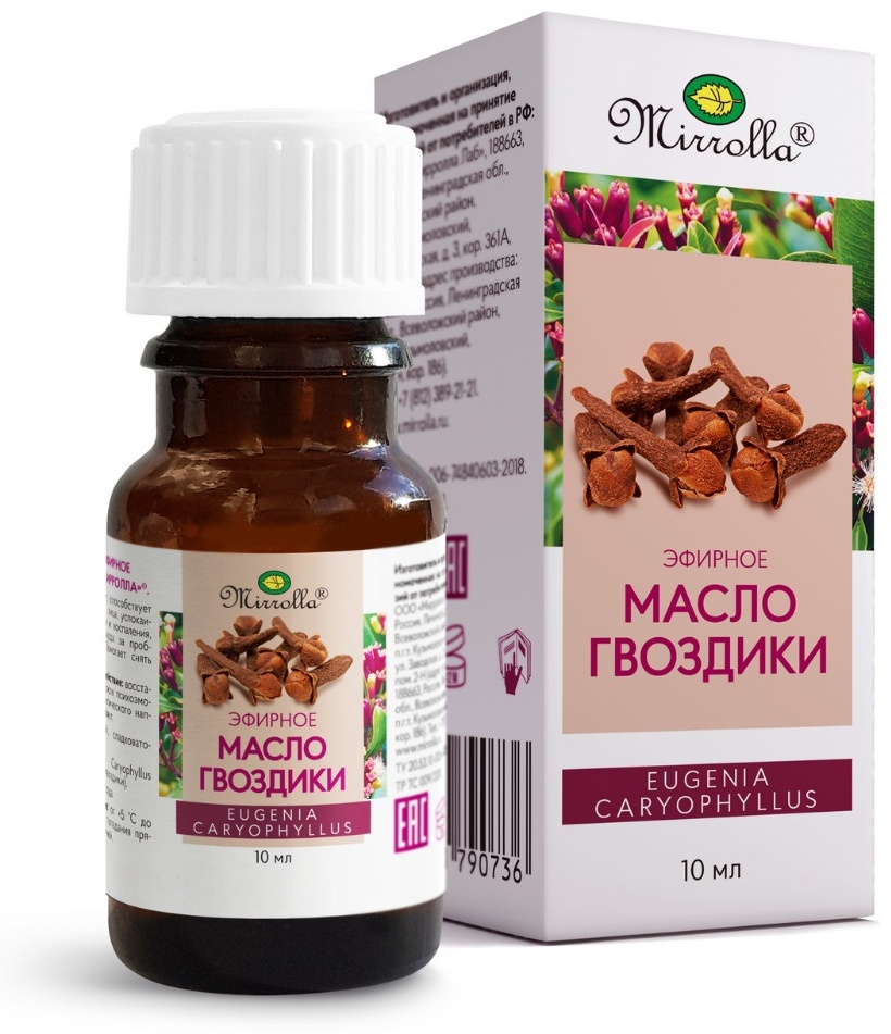 Mirrolla эфирное масло гвоздика 10 мл