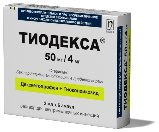 Тиодекса ампулы 50 мг/4 мг 6 шт