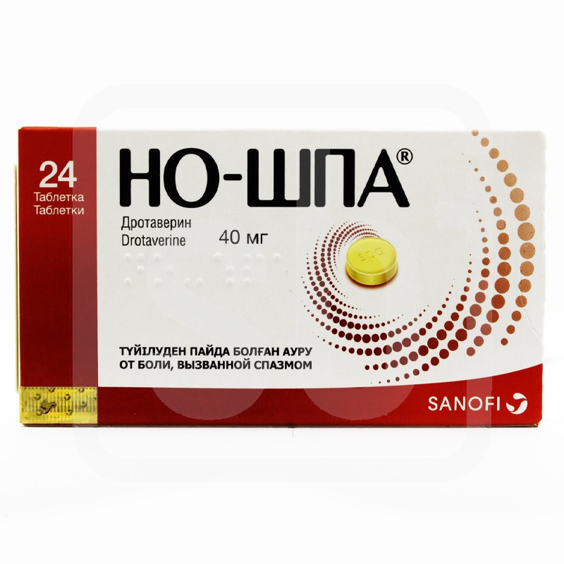 Но-шпа таблетки 40 мг 24 шт — купить в Алматы