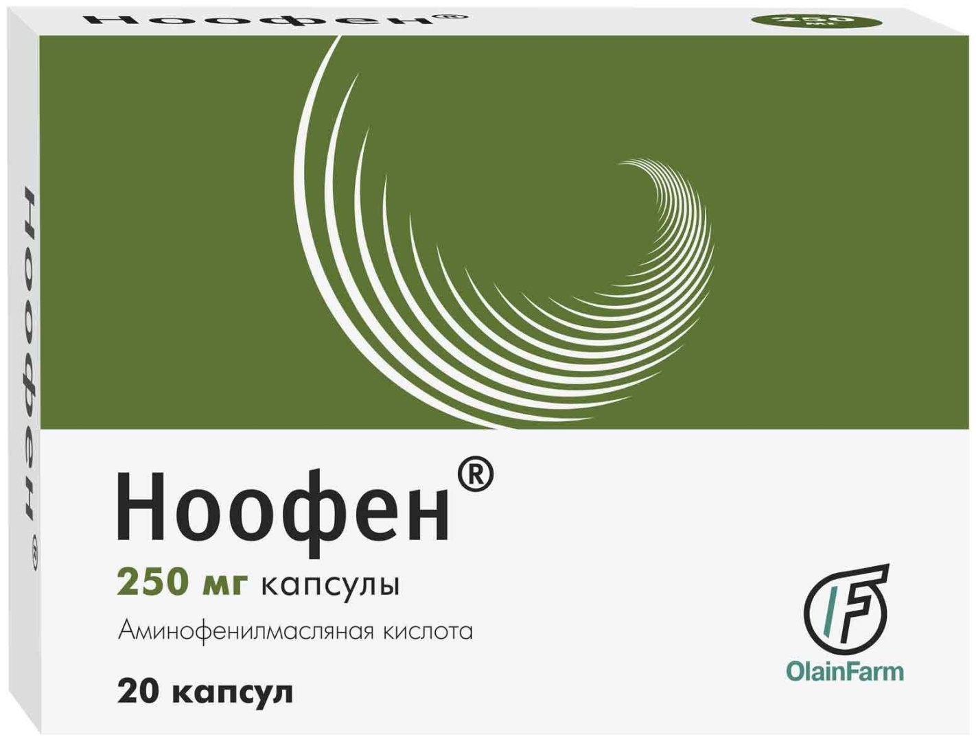 Ноофен капсулы 250 мг 20 шт