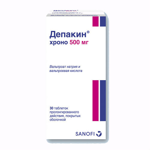 Депакин хроно таблетки 500 мг 30 шт