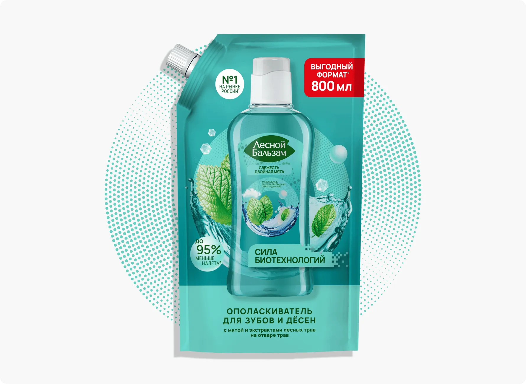 Лесной бальзам Total комплекс ополаскиватель мятный 400 мл