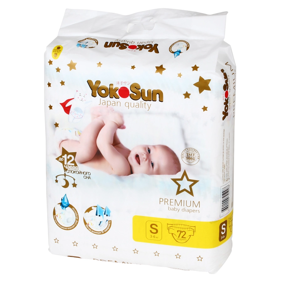 Подгузники Yokosun Premium S, 72 шт