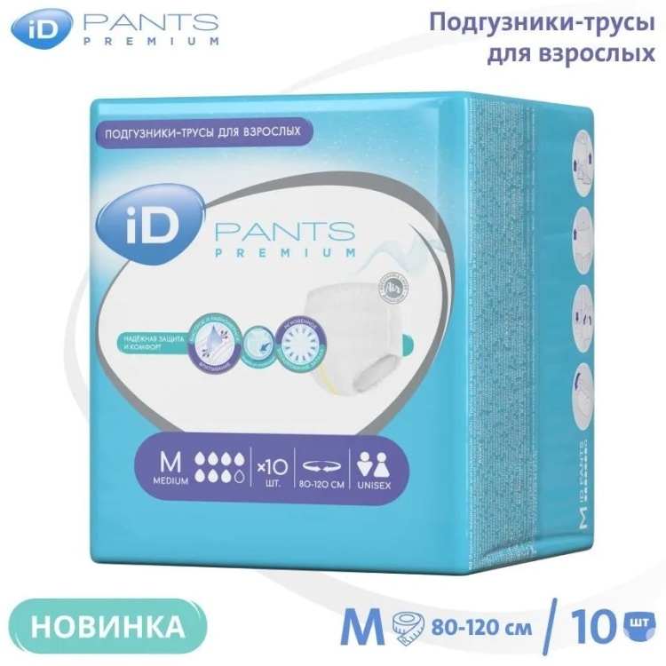 ID Premium подгузники трусы M 10 шт