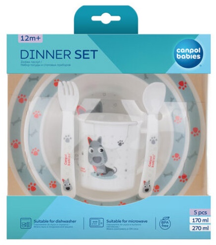 Набор столовых приборов Canpol 4/401 , пластик, голубой