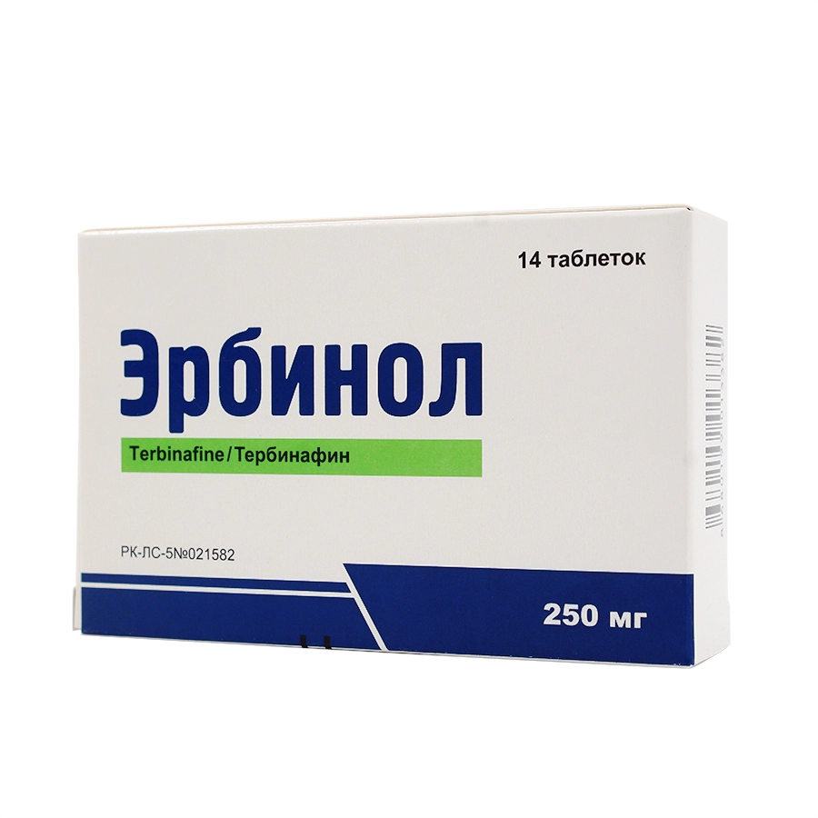 Эрбинол таблетки 250 мг 14 шт