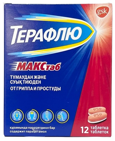 Терафлю МАКСтаб таблетки 500 мг 12 шт