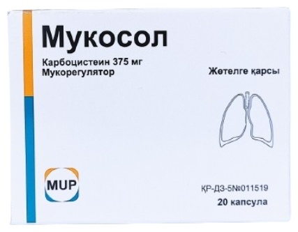 Мукосол капсулы 375 мг 20 шт