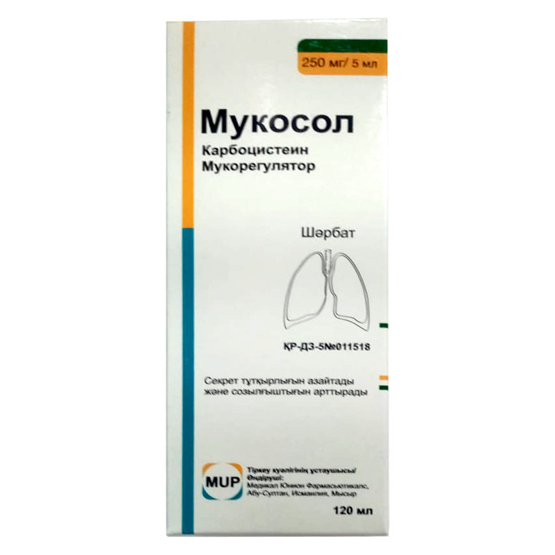 Мукосол сироп 250 мг/мл 120 мл