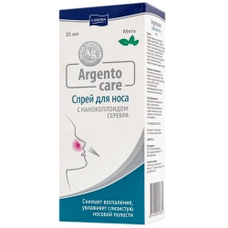 Argentocare, спрей для носа, мята 0.1% 25 мл