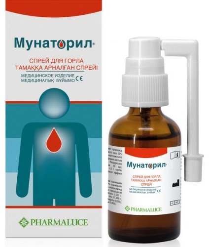 Мунаторил Горло спрей 0.700 г 30 мл