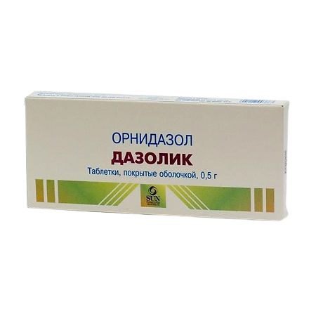 Дазолик таблетки 500 мг 10 шт