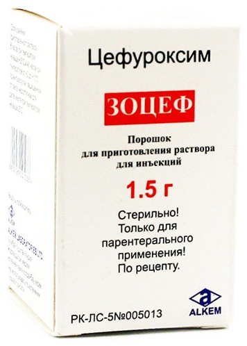 Зоцеф порошок 1500 мг 1 шт
