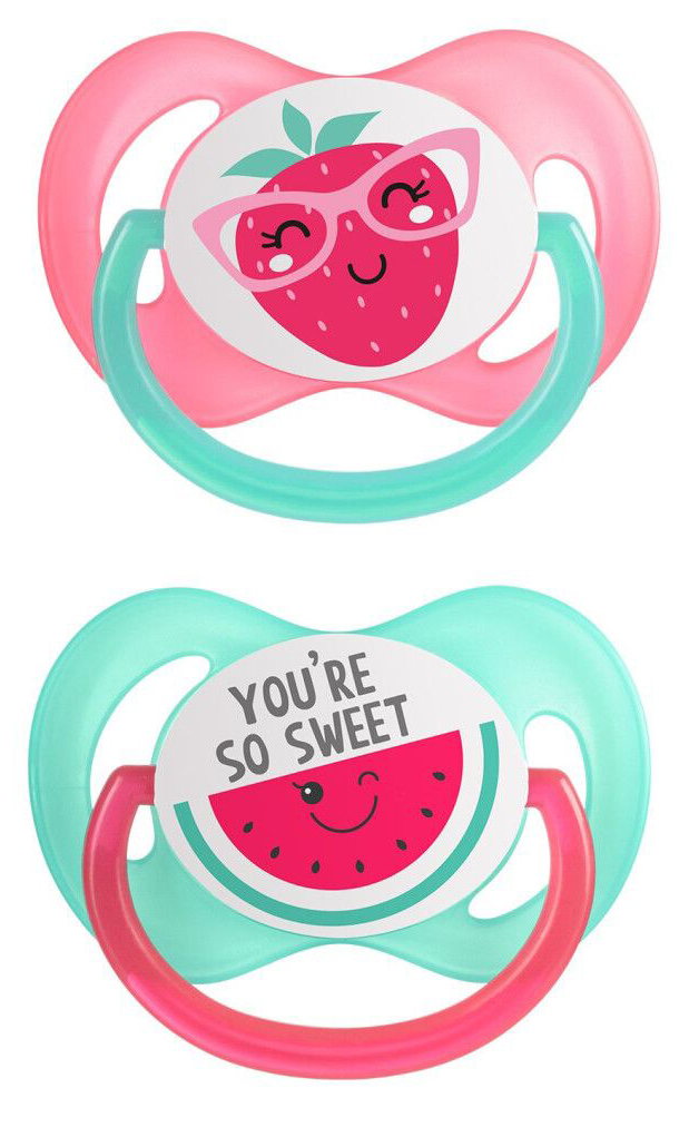 Набор пустышек Canpol Babies 22/631, 2 шт, розовый