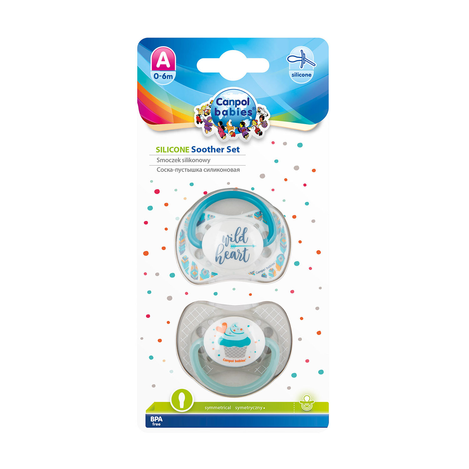 Пустышка Canpol Babies 23/954, 2 шт, голубой