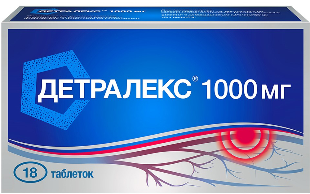Детралекс таблетки 1000 мг 18 шт