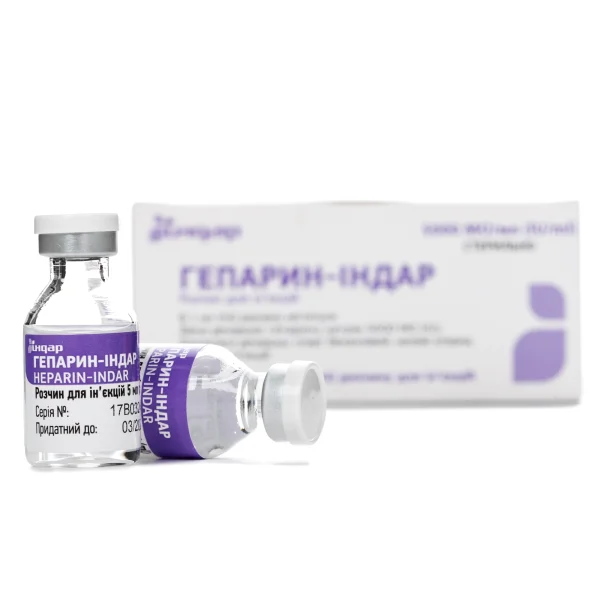 Гепарин-Индар раствор 5000 МЕ/5 мл 5 шт