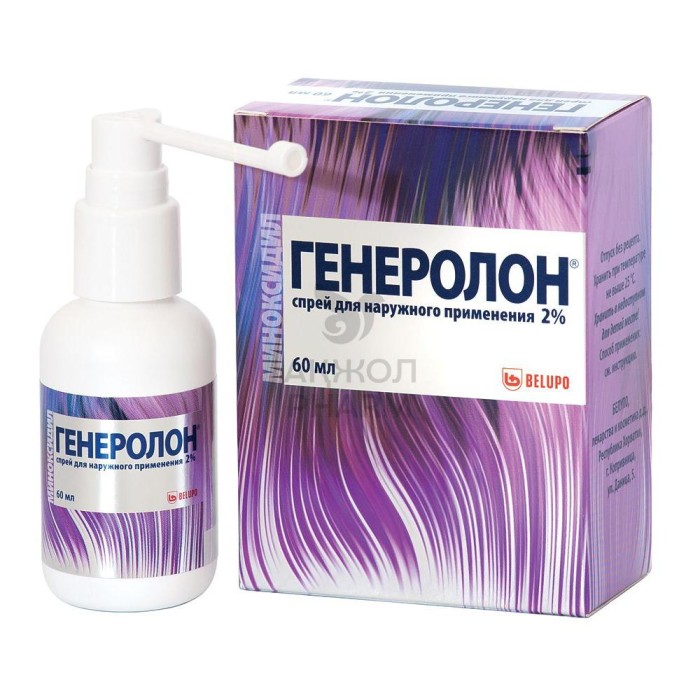 Belupo Генеролон 2% средство от облысения 60 мл