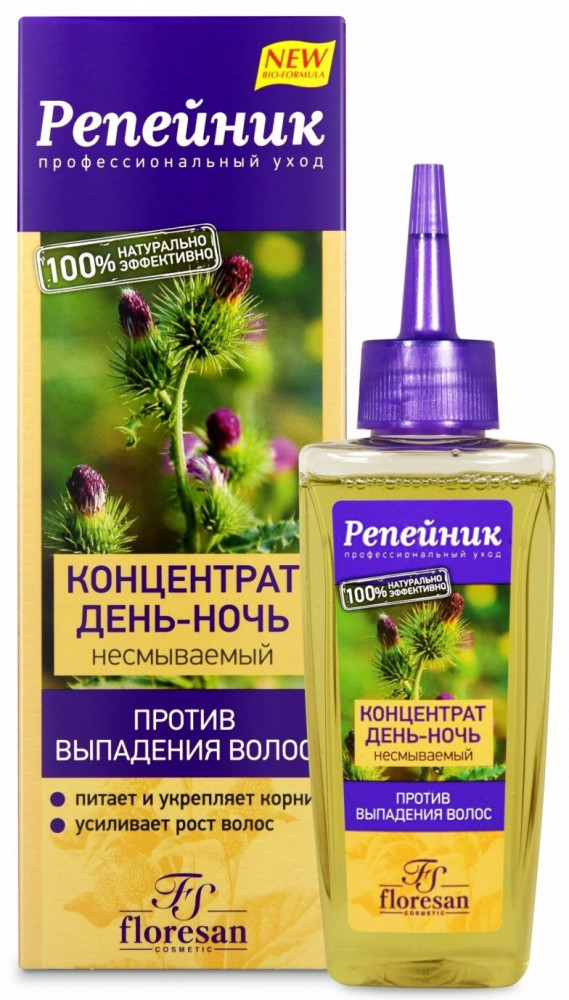Floresan Репейник день-ночь против выпадения волос концентрат 100 мл