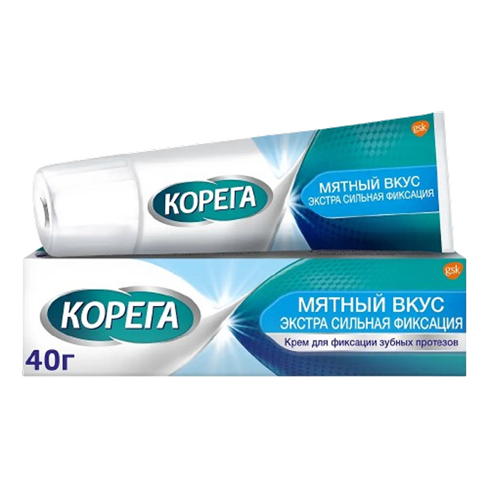 Крем Корега фиксация зубных протезов мятный вкус