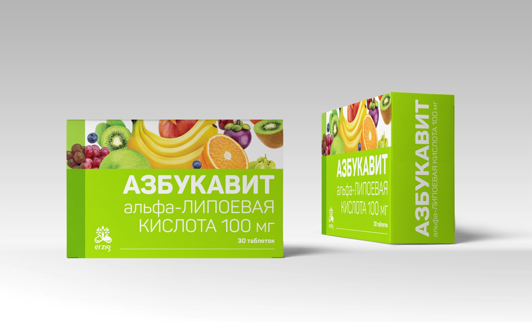 Erzig Азбукавит Альфа-Липоевая кислота таблетки 30 шт