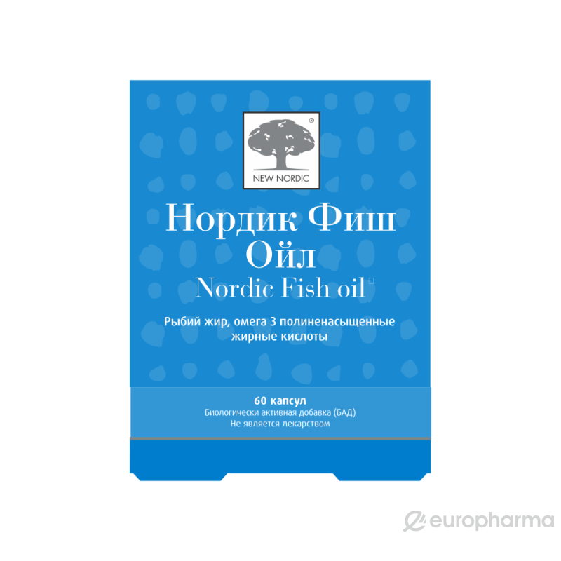 NEW NORDIC Нордик Фиш Ойл, Омега 3, 700 мг 60 капсул