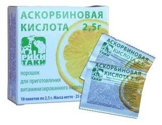 Glenmery Biotechnologies минерально-витаминный комплекс Аскорбиновая кислота 2.5 г 10 саше