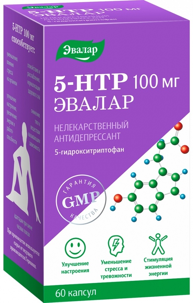 Эвалар ЗАО 5-гидрокситриптофан (5-HTP) 100 мг капсулы 60 шт