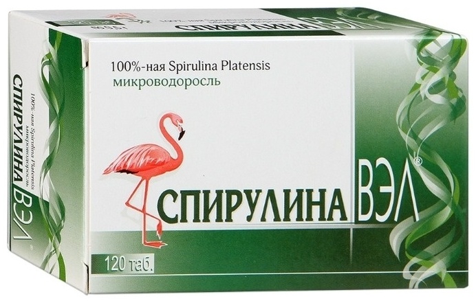 В-МИН ООО Спирулина-вэл 500 мг 120 таблеток