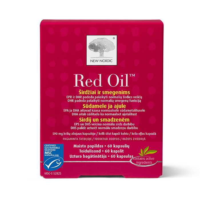 NEW NORDIC Red Oil, Масло криля Омега 3, 590 мг 60 капсул