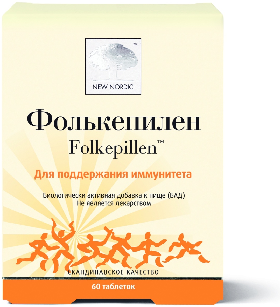 NEW NORDIC FOLKEPILLEN (Для энергии, иммунитета и общего тонуса организма) 1060 мг таблетки 60 шт