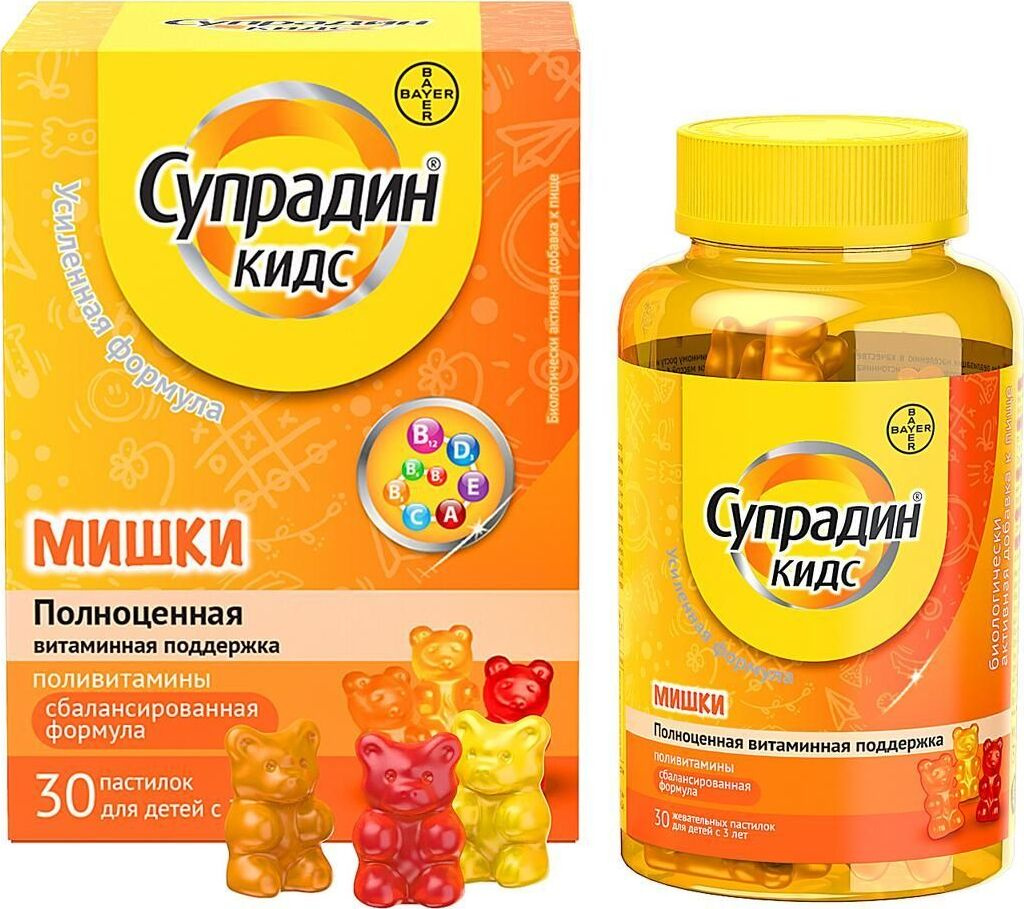 Bayer Супрадин Кидс мишки пастилки 30 шт