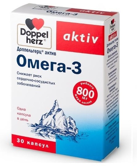 Doppelherz Актив Омега-3 800 мг капсулы 30 шт