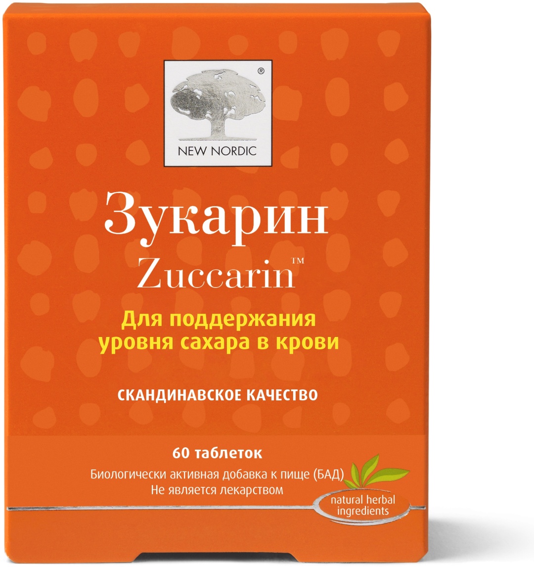NEW NORDIC Zuccarin (Для поддержки контроля уровня сахара в крови и углеводного обмена) таблетки 60