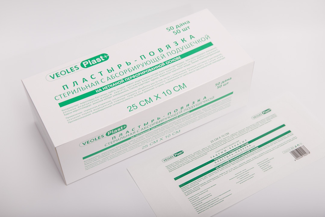 Повязки на рану w-plast 10см*25см 1 шт стерильно