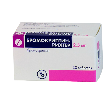 Бромокриптин-Рихтер таблетки 2.5 мг 30 шт