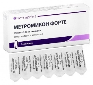 Метромикон Форте суппозитории 750 мг 7 шт
