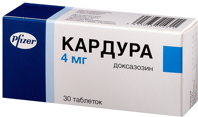 Кардура таблетки 4 мг 30 шт