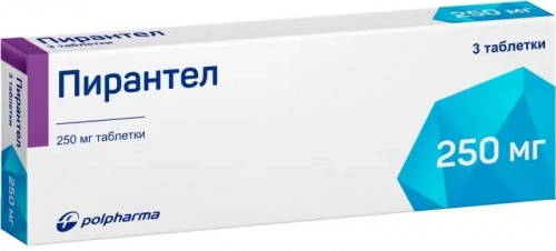 Пирантел таблетки 250 мг 3 шт