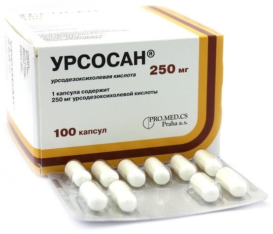 Урсосан капсулы 250 мг 100 шт