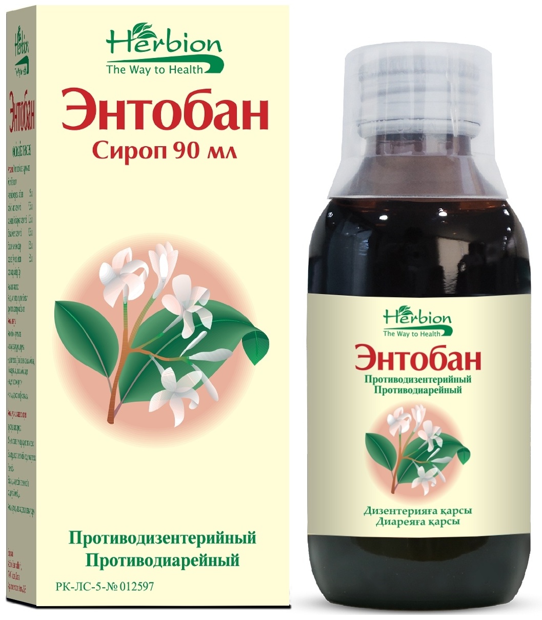 Энтобан сироп 25 мг/мл 90 мл
