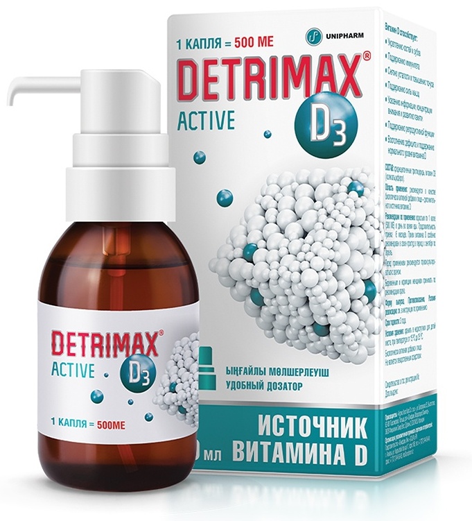 Unipharm Inc Детримакс Актив 500 МЕ капли 30